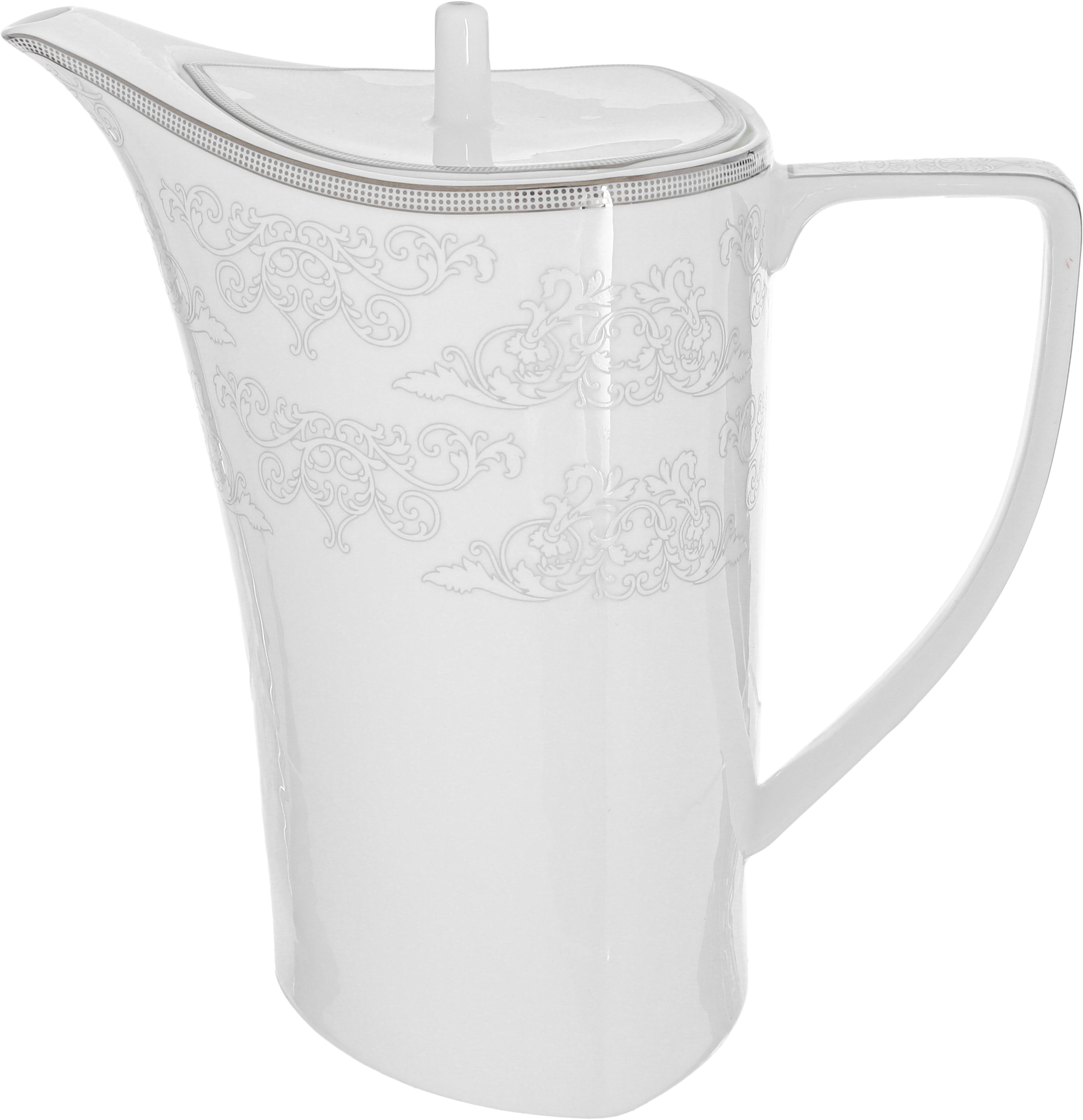 طقم سفرة بورسلان دانيا، 77 قطعة - ابيض فضي product image 6