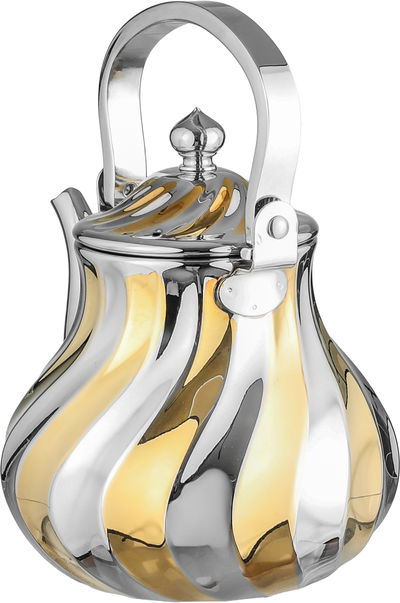 طقم دله و ابريق سميراء استيل سيف بلص، 2/1.4 لتر - فضي ذهبي product image 4