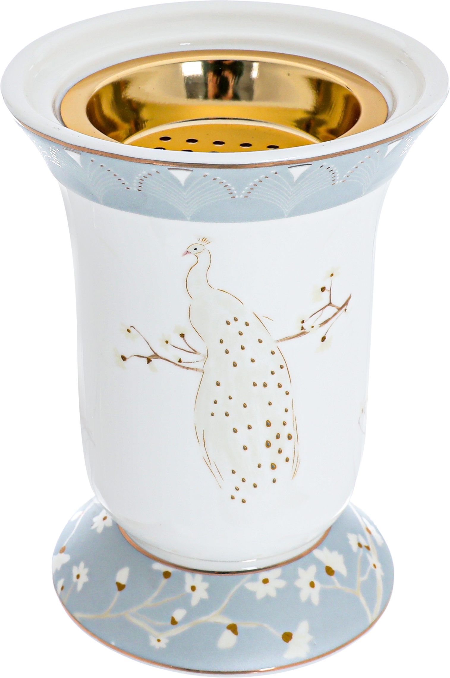 Porcelain incense burner (peacock) from Al Saif Gallery - white coloured product image 2