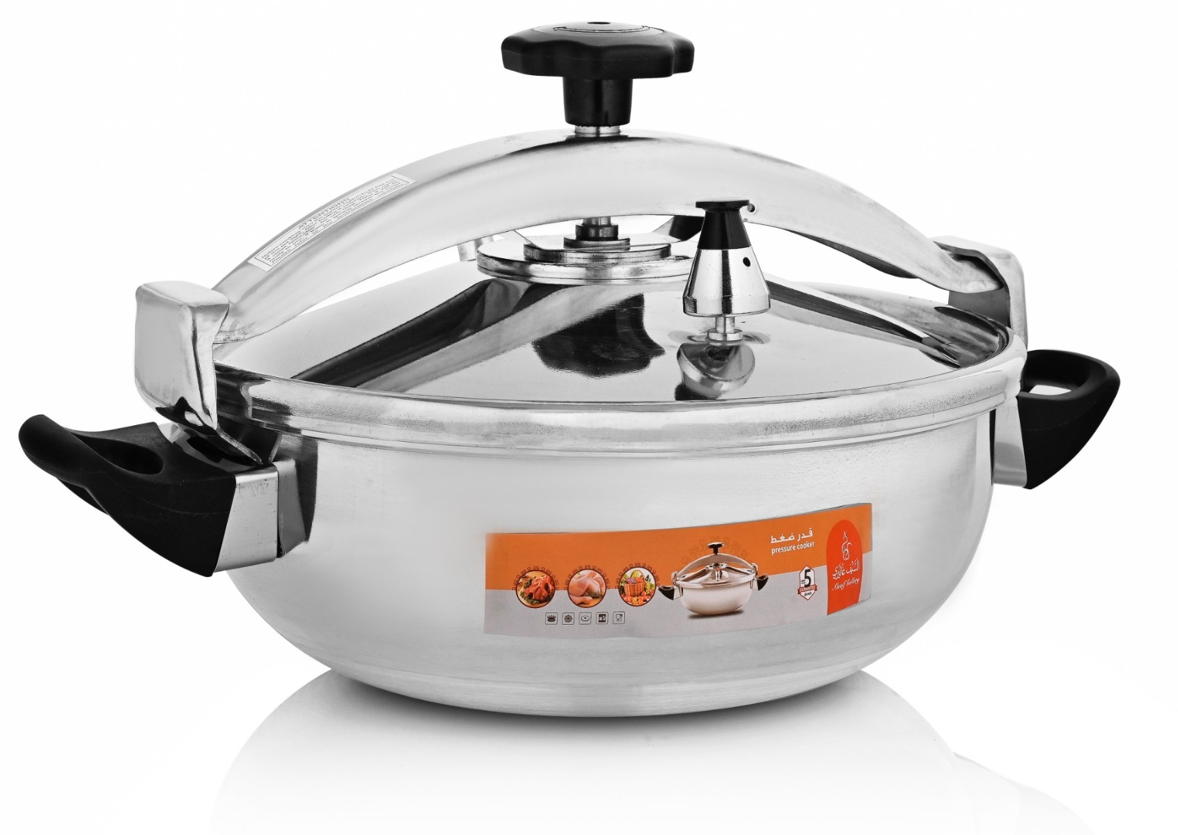 Al Saif Gallery Aluminum Steam Pressure Cooker, 9 Litres, 32 Cm - Silver product image