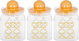 طقم علب بهارات بلاستيك السيف غاليري، بغطاء ذهبي، 3 قطع - شفاف product image 2