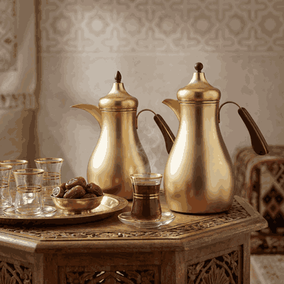 Al Saif Gallery Sama Thermos Set, 0.7/1 Liter, 2 Pieces, Inner Glass Container, Stainless Steel Outer Body - Gold product image 11