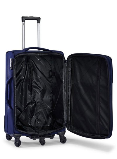 طقم شنط سفر قماش ليمرا، 3 مقاسات، 4 عجلات، حركة بزاوية 360 درجة، LMA-1003-2 - ازرق product image 6