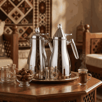 Alsaif Gallery Falwah Thermos Set, 2 Pieces, 1/1 Liter, Glass inner container, Stainless Steel Body - Silver product image 10