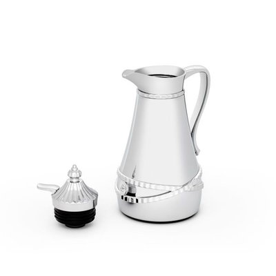 Al Saif Gallery Sawar Set, 1/0.75 litre, 2 pieces, thermal glass inner case, stainless steel outer case - silver product image 4