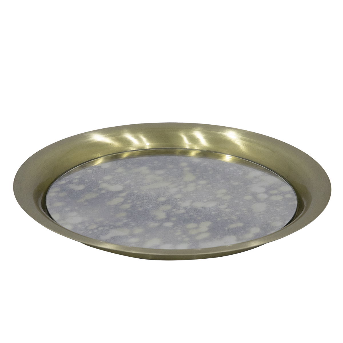 Al Saif Gallery Steel Serving Plate, 29X29X3 Cm, Round - Dark Gold product image 3