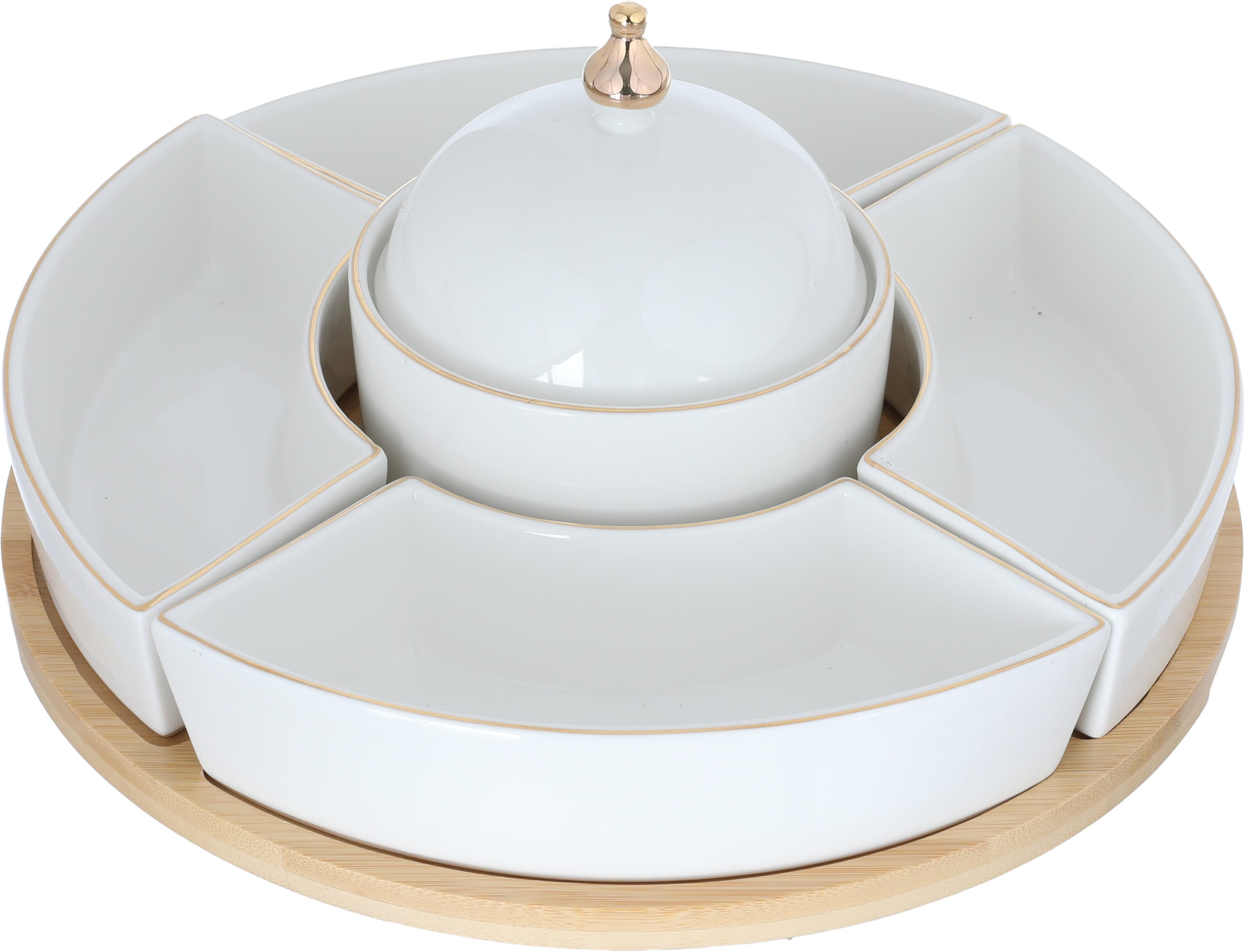 طقم تقديم بورسلان السيف غاليري، 6 قطع - ابيض product image 2