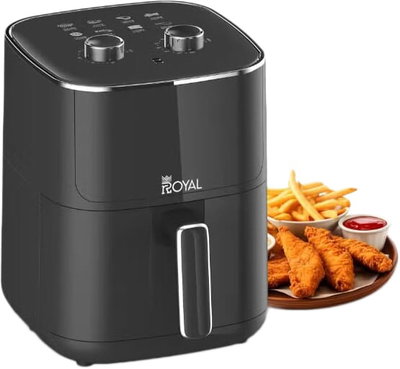 قلاية هوائية رويال زويا، 1400 واط، 4.7 لتر، شاشة ديجيتال، مؤقت، RA-AFM4717 - اسود product image 3