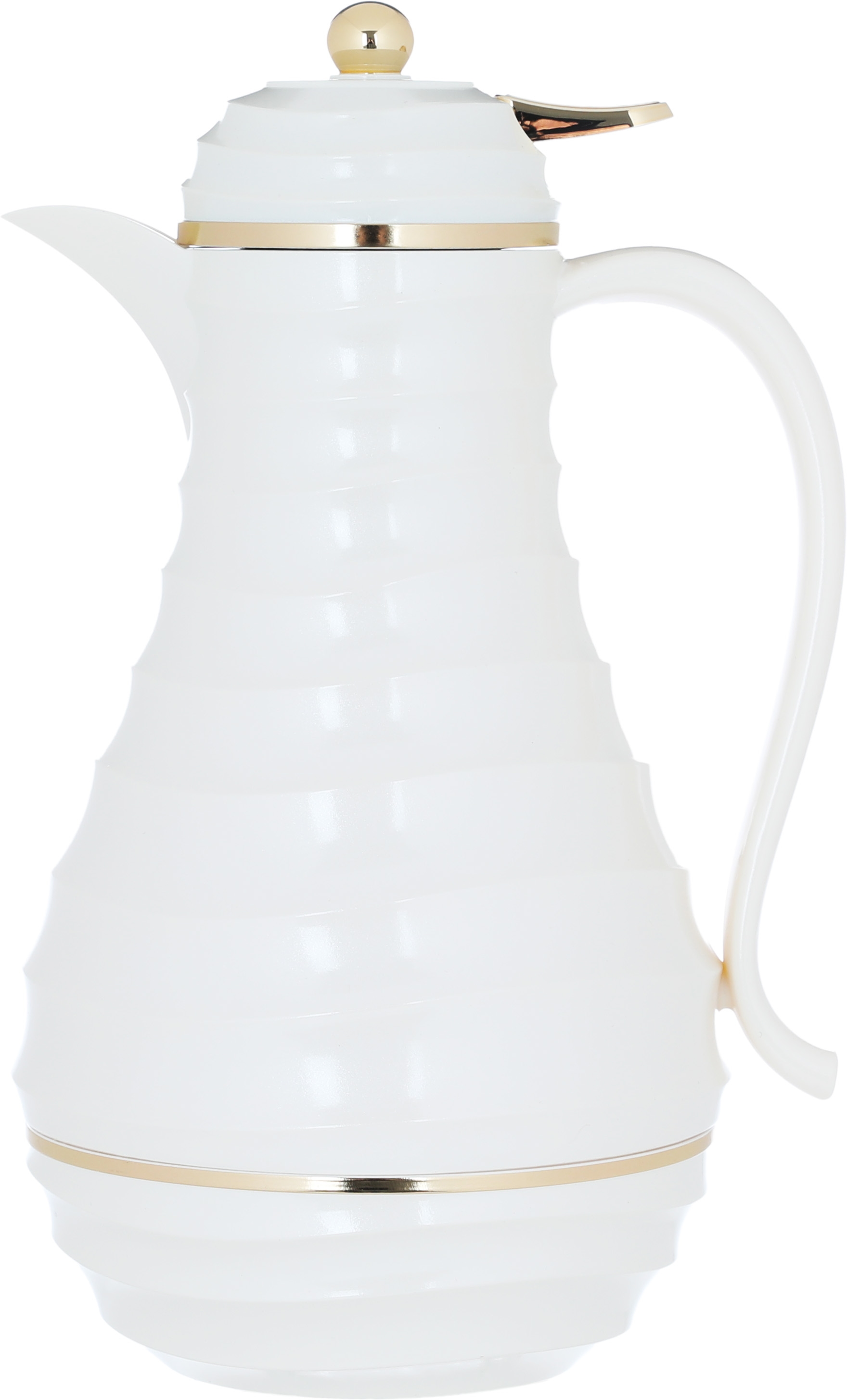 Al Saif Gallery Blanca thermos set, 1/0.75 liter, 2 pieces, thermal glass inner shell, plastic outer shell - pearl product image 7