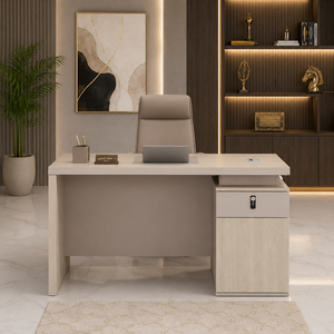 مكتب إداري مودرن خشب MDF، 75×140×70 سم - بيج product image