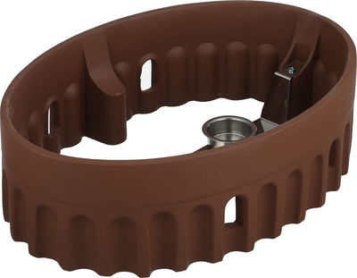 سخان طعام فخارالسيف غاليري، 35x24x15 سم، غطاء زجاج، بيضاوي، قاعدة فخار - بني product image 4