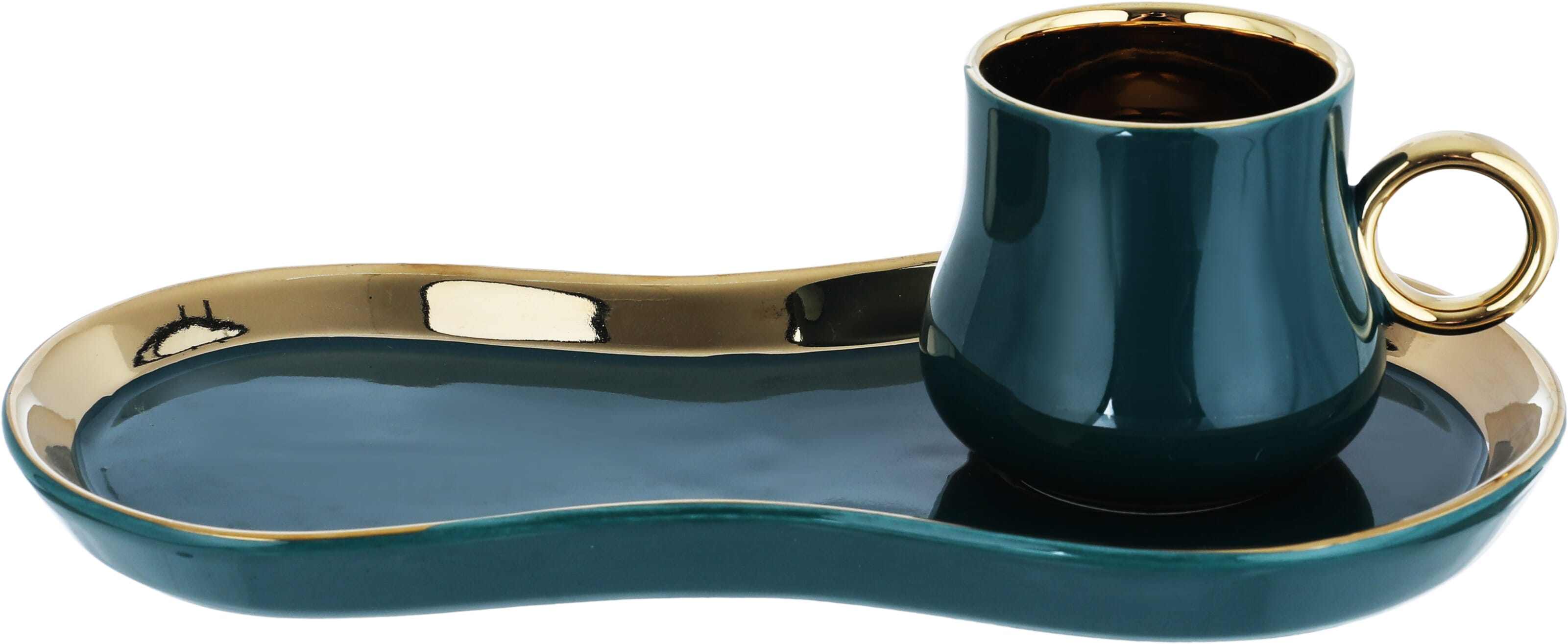 Al Saif Gallery Ceramic Coffee Cup Set, 12 Pieces - Green product image 2