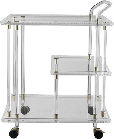 عربة تقديم بلاستيك السيف غاليري، 72x45x93.5 سم يد ذهبي - شفاف product image 1