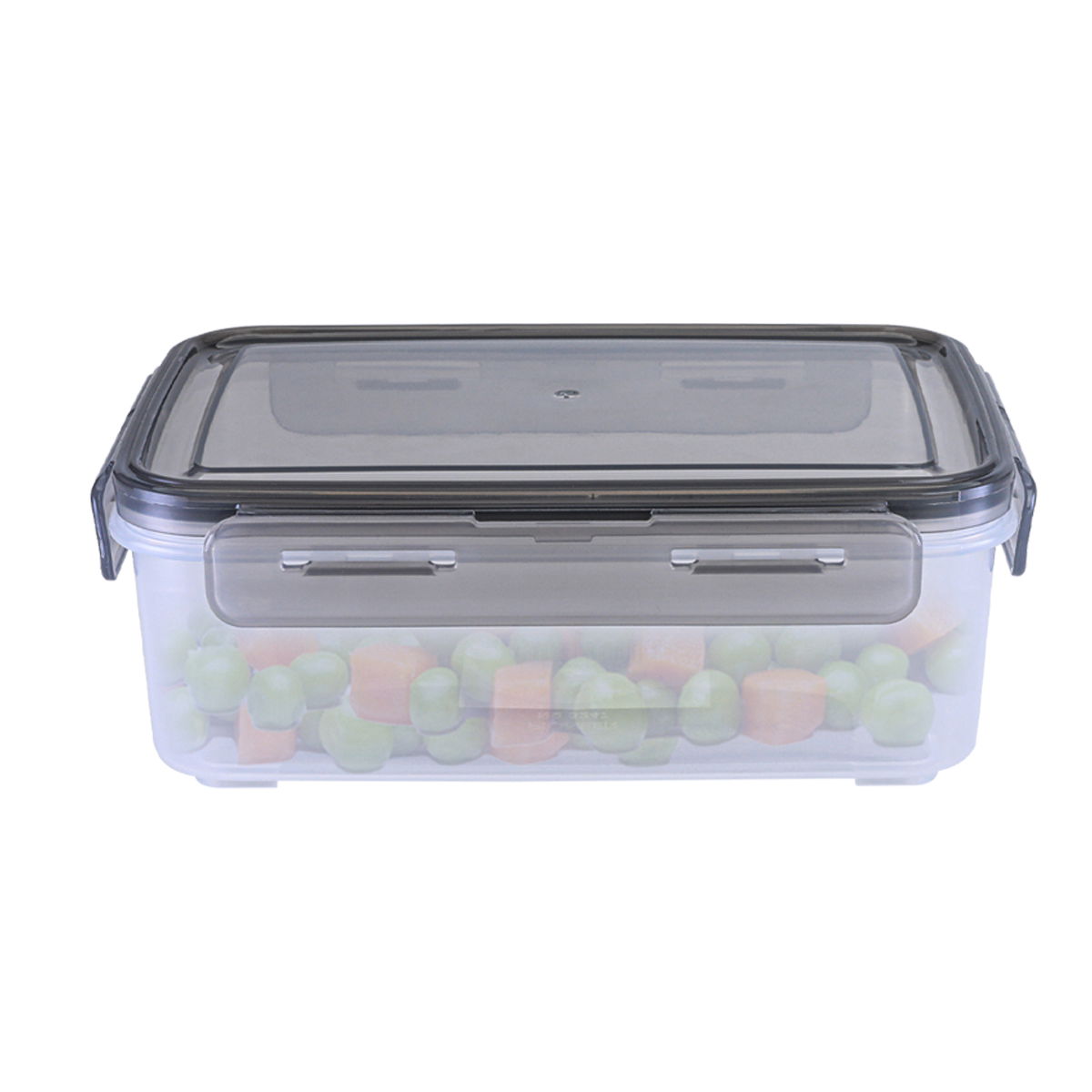 Al Saif Gallery Plastic Food Container with Lid, 1.4 L, 21x15x7 cm, Rectangle - Gray product image