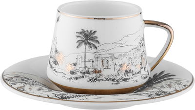 طقم فناجين قهوة تركي بورسلان السيف غاليري، 12 قطعة - ابيض ذهبي product image 2