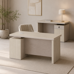 مكتب إداري مودرن خشب MDF، 75×160×70 سم - بيج product image