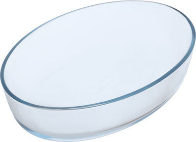 طقم صواني زجاج بايركس، قطعتين، مستطيل وبيضاوي - شفاف product image 2