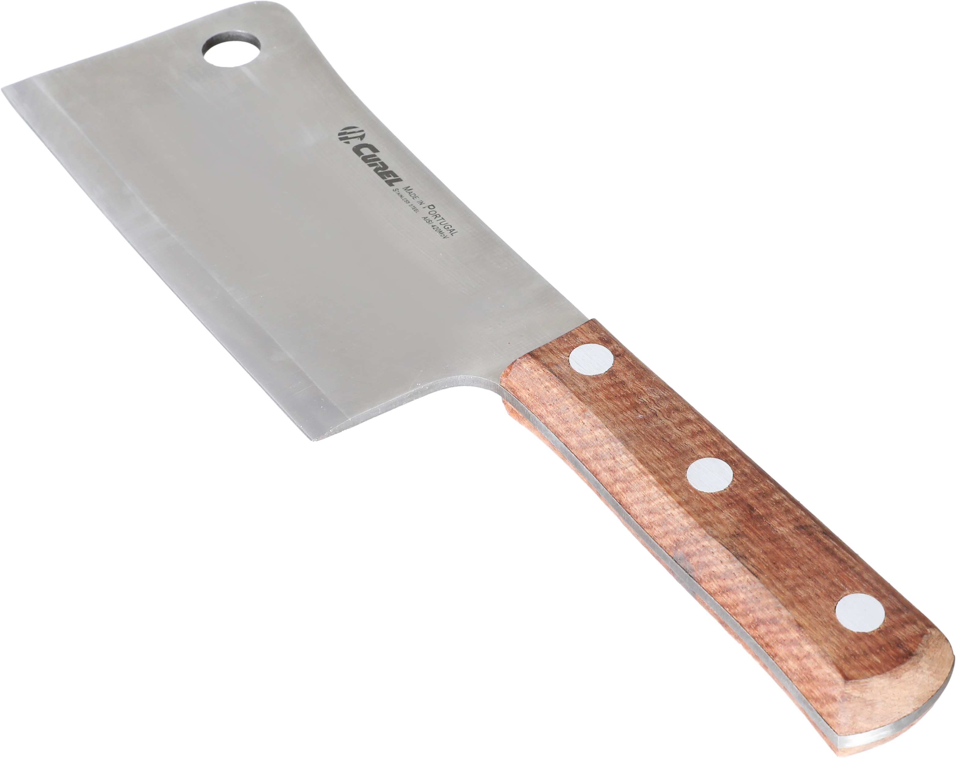 Al Saif Gallery Steel Cleaver, 16 cm, with wooden handle - brown product image