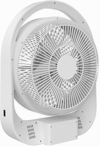 Winning Star ST-4056 Table Fan, 12 Inch, 6V Battery, 2 Speeds, Digital Display - White product image 3
