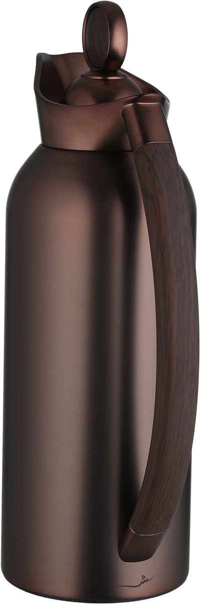 طقم ترامس الثريا السيف غاليري، 2 قطعة، 1/1 لتر، حافظة داخلية زجاج حراري، يد خشبي، ضغاط - نحاسي مطفي product image 7