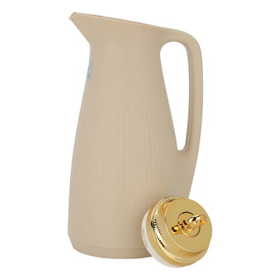 ترمس تايملس، حافظة داخلية زجاج حراري، 1 لتر، ضغاط - بيج product image 4