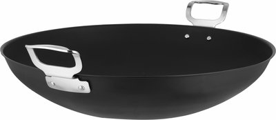 Alsaif Plus Teflon Deep Frying Pan, 50cm, Stainless Steel Handles – Black product image 3