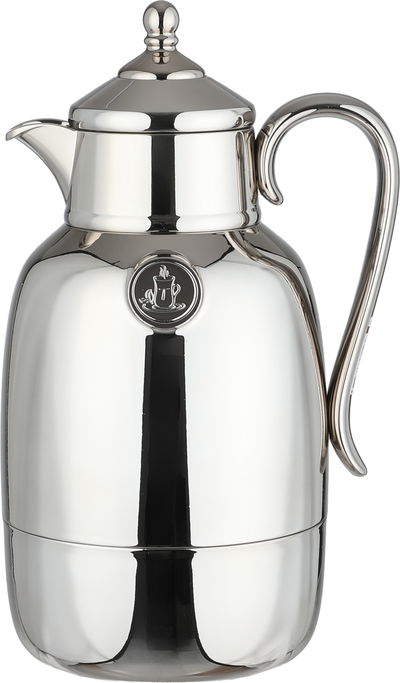 Lalooza Bran Thermos Set, 0.7/1 Liter, Glass Interior, Push-Button Lid - Shiny Silver product image 2