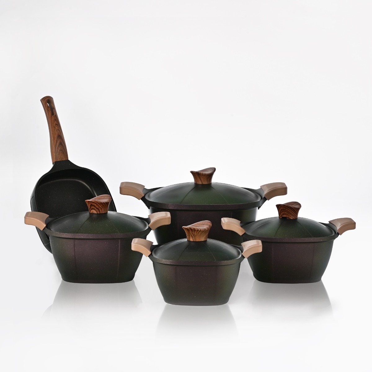 طقم قدور جرانيت نيوكلاين، 9 قطع - بنفسجي product image 1