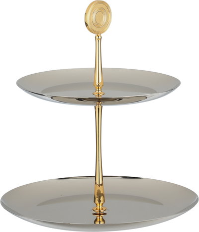 Al Saif Gallery Stated Presents Stainless Steel, 2-Tier - Silver Gold product image 2