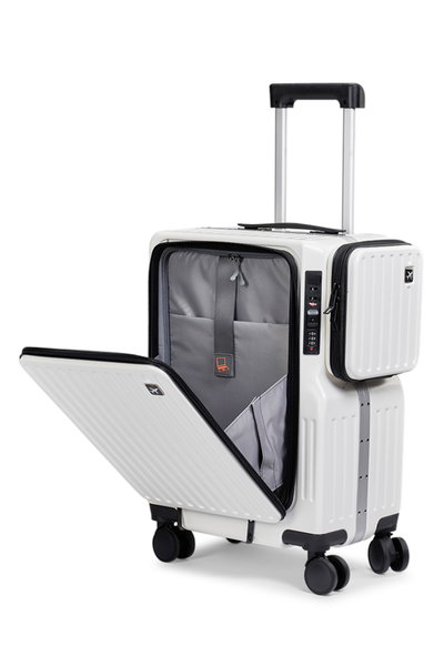 شنطة سفر بولي كربونات ليمرا، 20 بوصة، 4 عجلات، BT-57 - أبيض product image 6