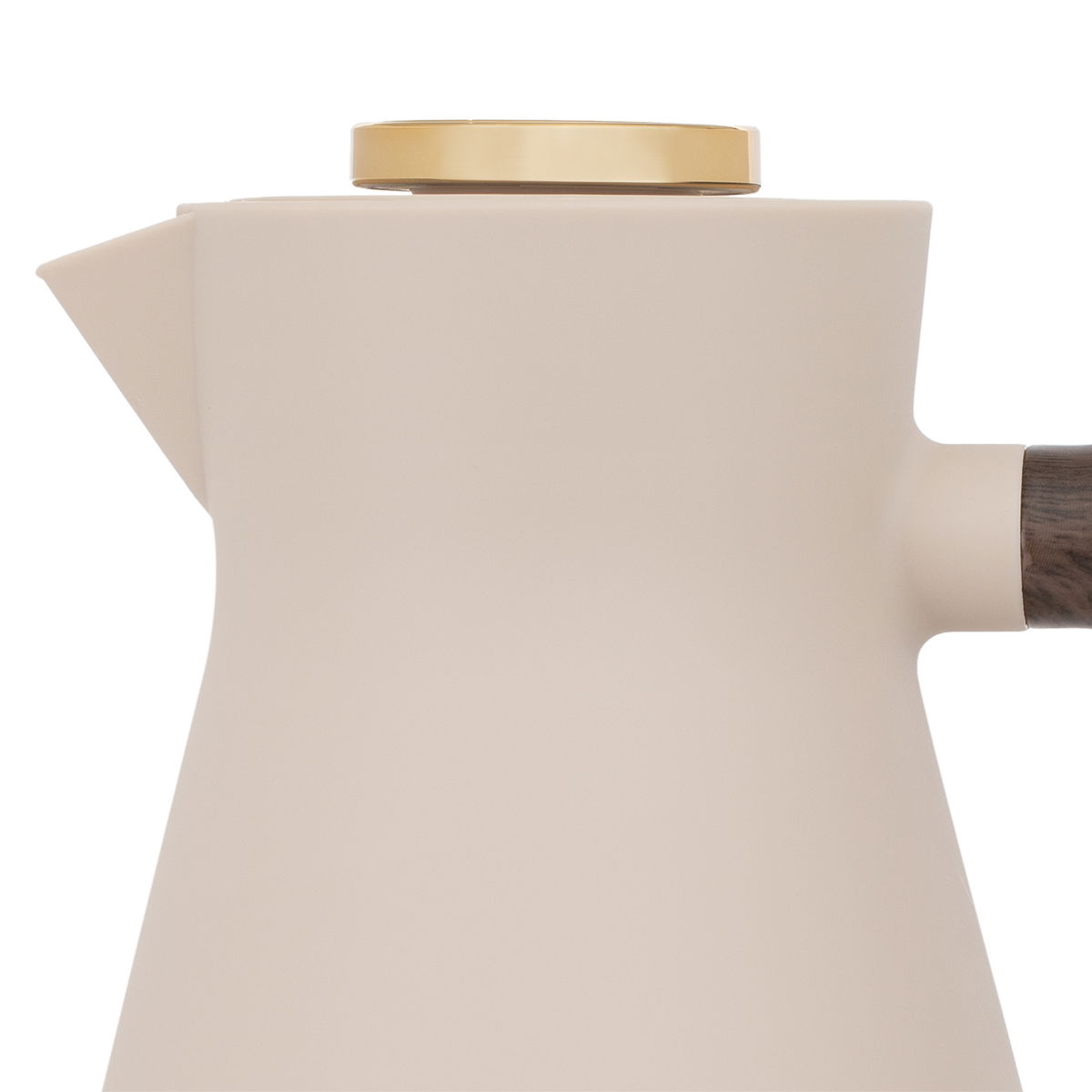 Everest Amada Thermos, 1 liter, wooden handle, thermal glass inner shell, plastic outer shell - beige product image 2