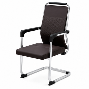 كرسي مكتب معدن وبلاستيك، 102×53×50 سم - بني product image 2