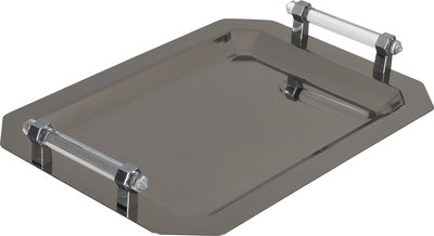 طقم طوفريات ستانلس استيل السيف غاليري، 3 قطع، مستطيل، يد شفاف - أسود لامع product image 2