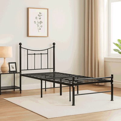 سرير حديد، 35×120×190 سم - أسود product image 2