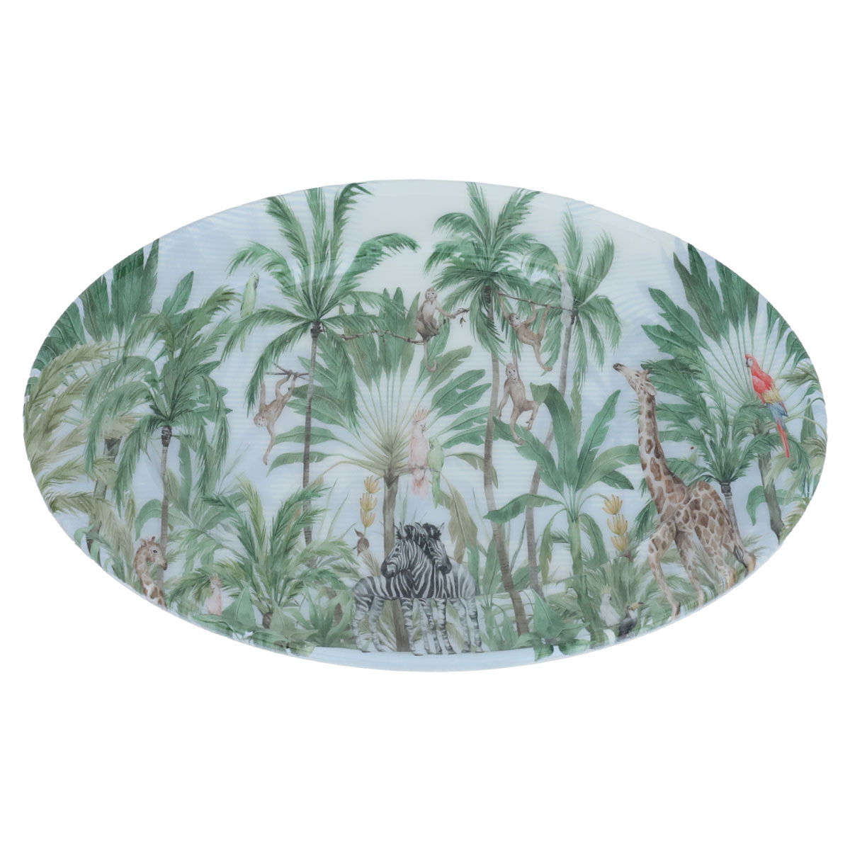 Al Saif Gallery porcelain dessert plate, 20 x 1.5 cm, round, wooded - green product image 2