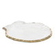Al Saif Gallery glass sweet dish, 17x17x2.6 cm, golden rim, seashell shape - clear product image 2