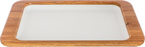 Tofaria SteelAl Saif Gallery, 49x39x3 cm, rectangle, wooden edge, large - white product image