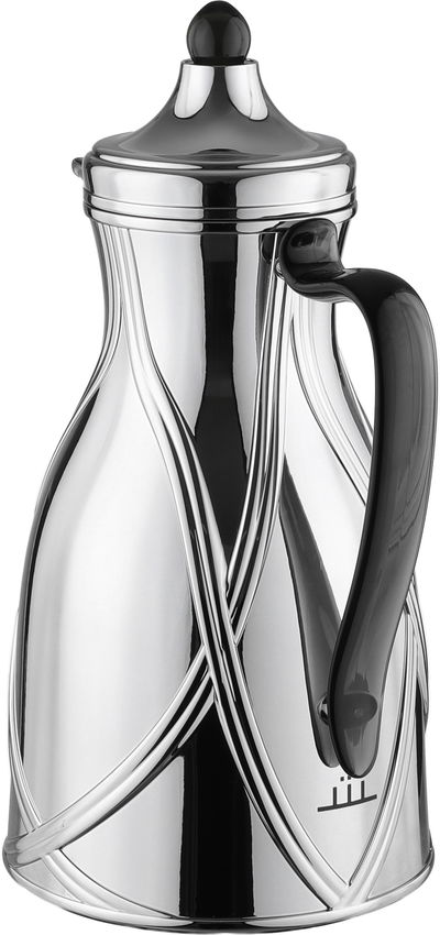 طقم ترامس طيف السيف غاليري، 0.7 / 1 لتر، 2 قطعة، خامة داخلية زجاج، يد أسود، غطاء ضغاط - فضي لامع product image 8