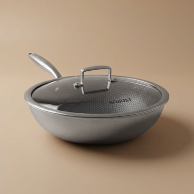قدر استيل بغطاء زجاج روبوست، 28 سم، 2.5 لتر - فضي product image 1