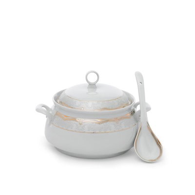 طقم سفرة بورسلان السيف غاليري، 65 قطعة - أبيض product image 6