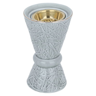 Al Saif Gallery porcelain incense burner, engraved - grey product image 1