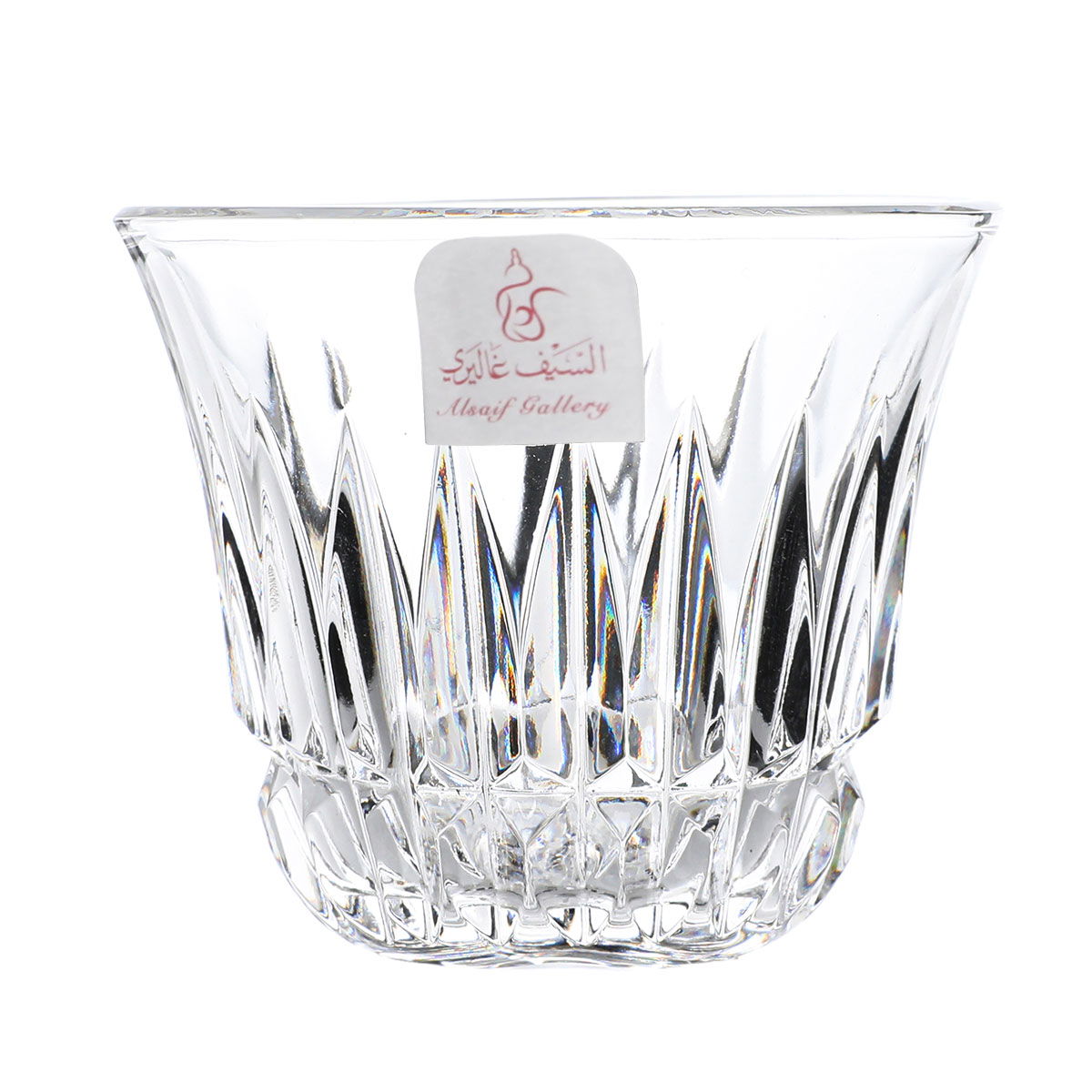 طقم تقديم بيالات فناجين مع الصحن كريستال السيف غاليري، 18 قطعة - شفاف product image 2