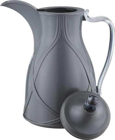 طقم ترامس طيف السيف غاليري، 0.7 / 1 لتر، 2 قطعة، خامة داخلية زجاج، يد شفاف، غطاء ضغاط - رمادي غامق product image 5