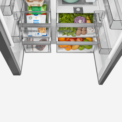 Midea MDRS791MYU46D No-Frost Refrigerator, 569 Liters, 20.1 Cubic Feet, 2 Doors, Wi-Fi - Silver product image 5