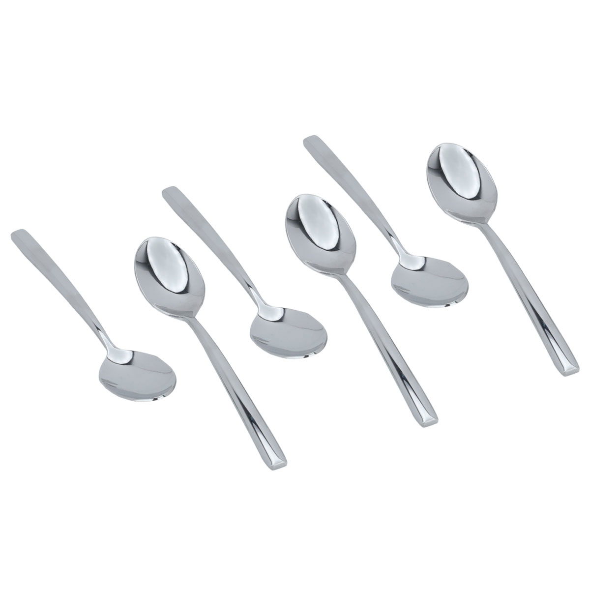 Al Saif Gallery steel spoon set, 24 pieces - silver product image 3