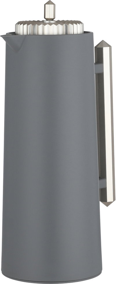 Glory Lean Thermos, 1 Liter, Glass Inner Container, Push Button, Matte Nickel Handle - Dark Grey product image 4