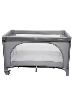 سرير اطفال فان مومنت، 125×65 سم، قابلة للطي - رمادي product image 2