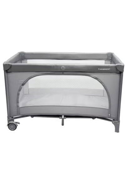 سرير اطفال فان مومنت، 125×65 سم، قابلة للطي - رمادي product image 2