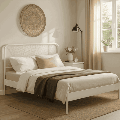 سرير مودرن حديد، 35×140×200 سم - أبيض product image 3