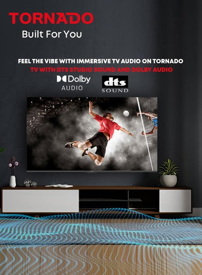 تلفزيون سمارت بدون اطار تورنيدو، 50 بوصة، 4K، UHD، نظام جوجل، 50UA3400E - اسود product image 5